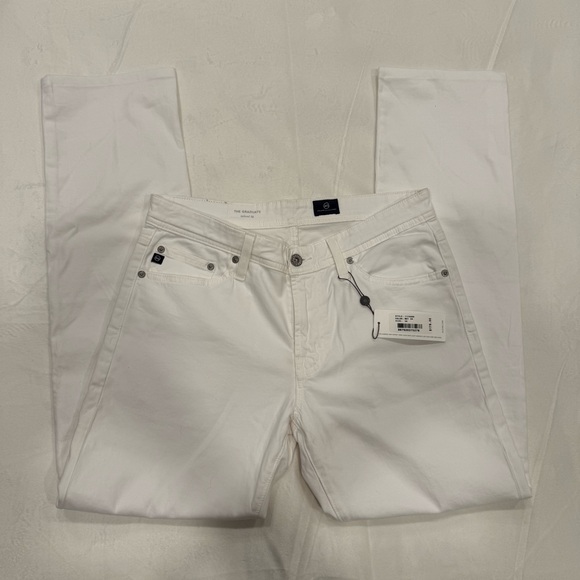 Adriano Goldschmied AG Mens -The Graduate Pants 30x34 White Stretch NWT $178